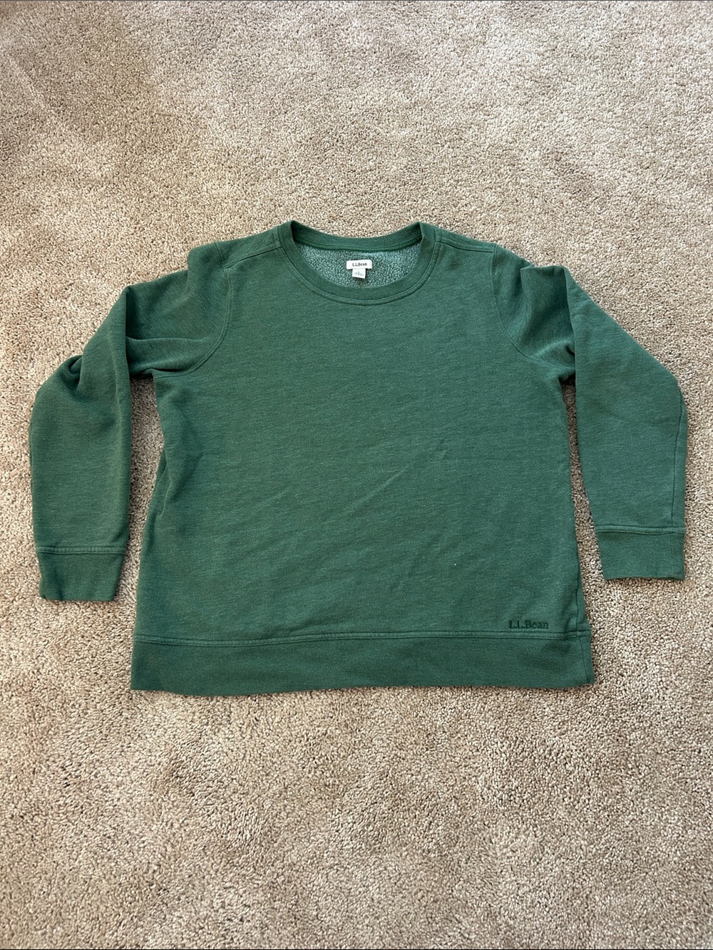L.L. Bean Mens L Green Crewneck Sweater
